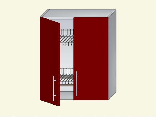 Корпус для кухни навесной под посудосушитель на 2 двери, арт. 13К