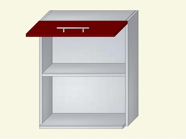 Корпус для кухни навесной с нишей под бытовую технику на 1 дверь на газ-лифте, арт. 11К