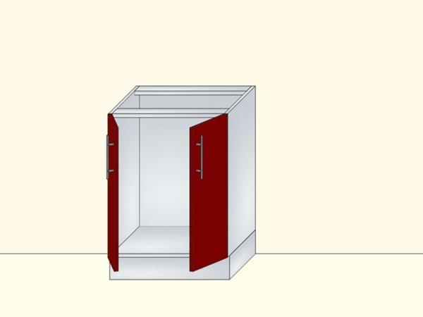 Напольный модуль для кухни под мойку с 2 дверями, арт. 33К