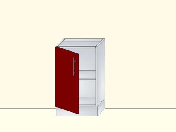 Напольный нижний модуль для кухни на 1 дверь малой глубины, арт. 34К