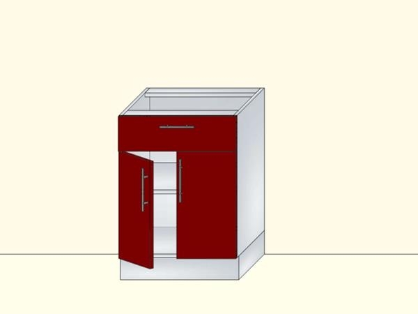 Напольный нижний модуль для кухни на 2 двери и 1 ящик, арт. 22К