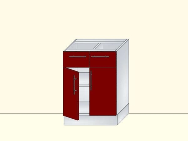 Напольный нижний модуль для кухни на 2 двери и 2 ящика, арт. 23К