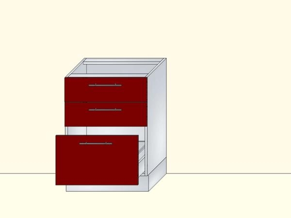 Напольный нижний модуль для кухни на 3 ящика, арт. 25К