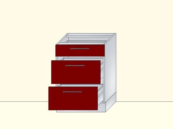 Напольный нижний модуль для кухни на 3 ящика, арт. 26К