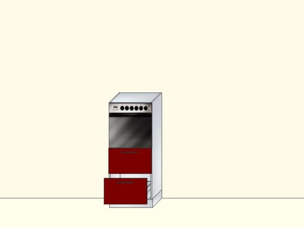 Напольный нижний модуль для кухни под духовой шкаф с 2 ящиками, арт. 35К