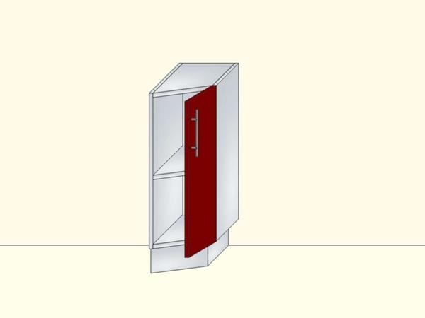 Напольный нижний модуль для кухни торцевой закрытый на 1 дверь, арт. 16К